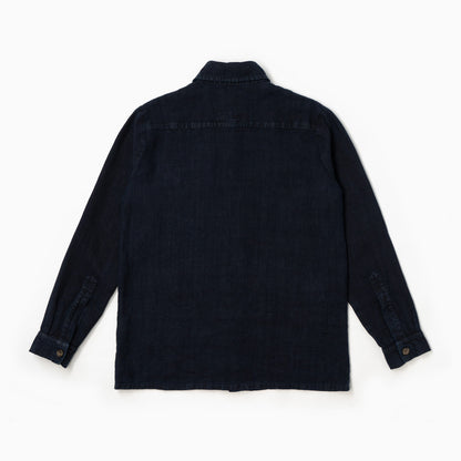 Overshirt Catcher 100% lino - Blu Navy