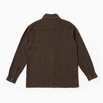 Overshirt Catcher 100% lino - Marrone