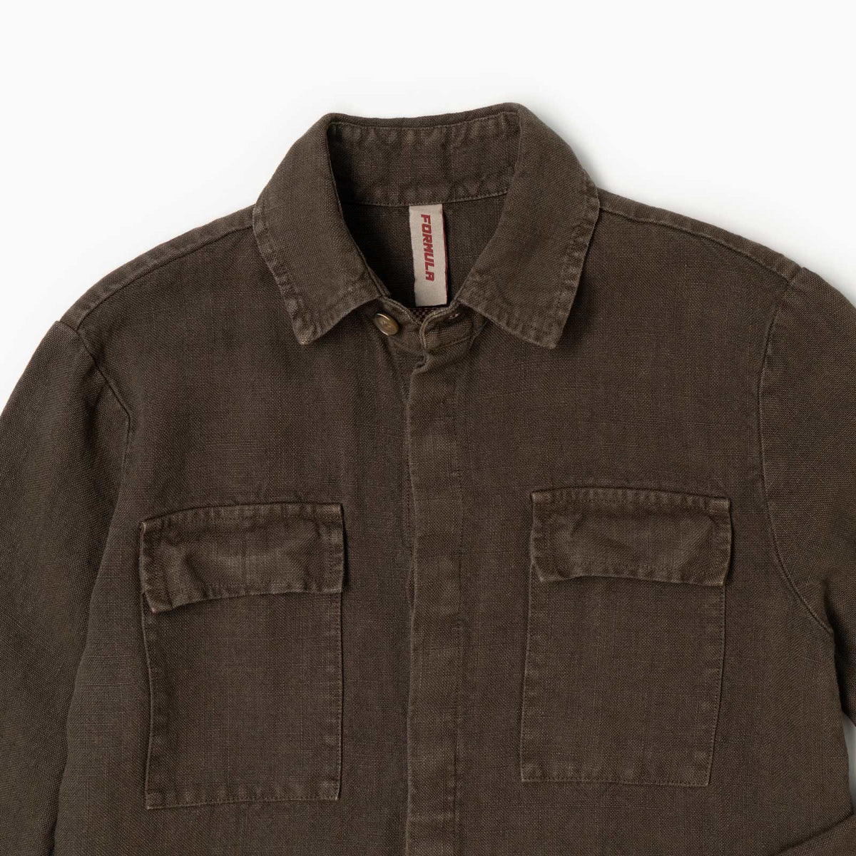Overshirt Catcher 100% lino - Marrone