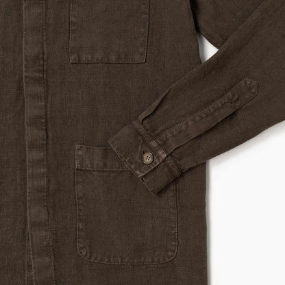 Overshirt Catcher 100% lino - Marrone