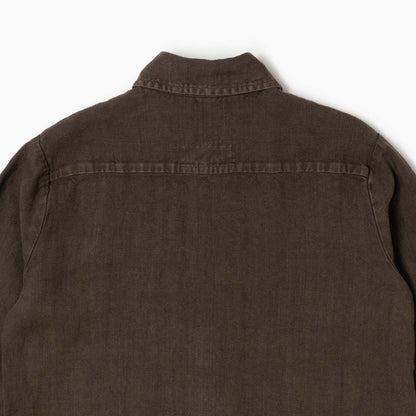 Overshirt Catcher 100% lino - Marrone