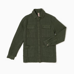 Overshirt Catcher 100% lino - Verde Militare
