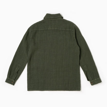 Overshirt Catcher 100% lino - Verde Militare
