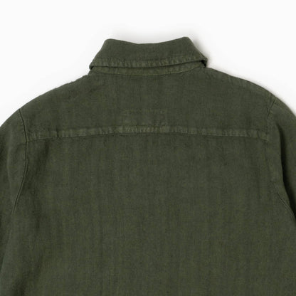 Overshirt Catcher 100% lino - Verde Militare