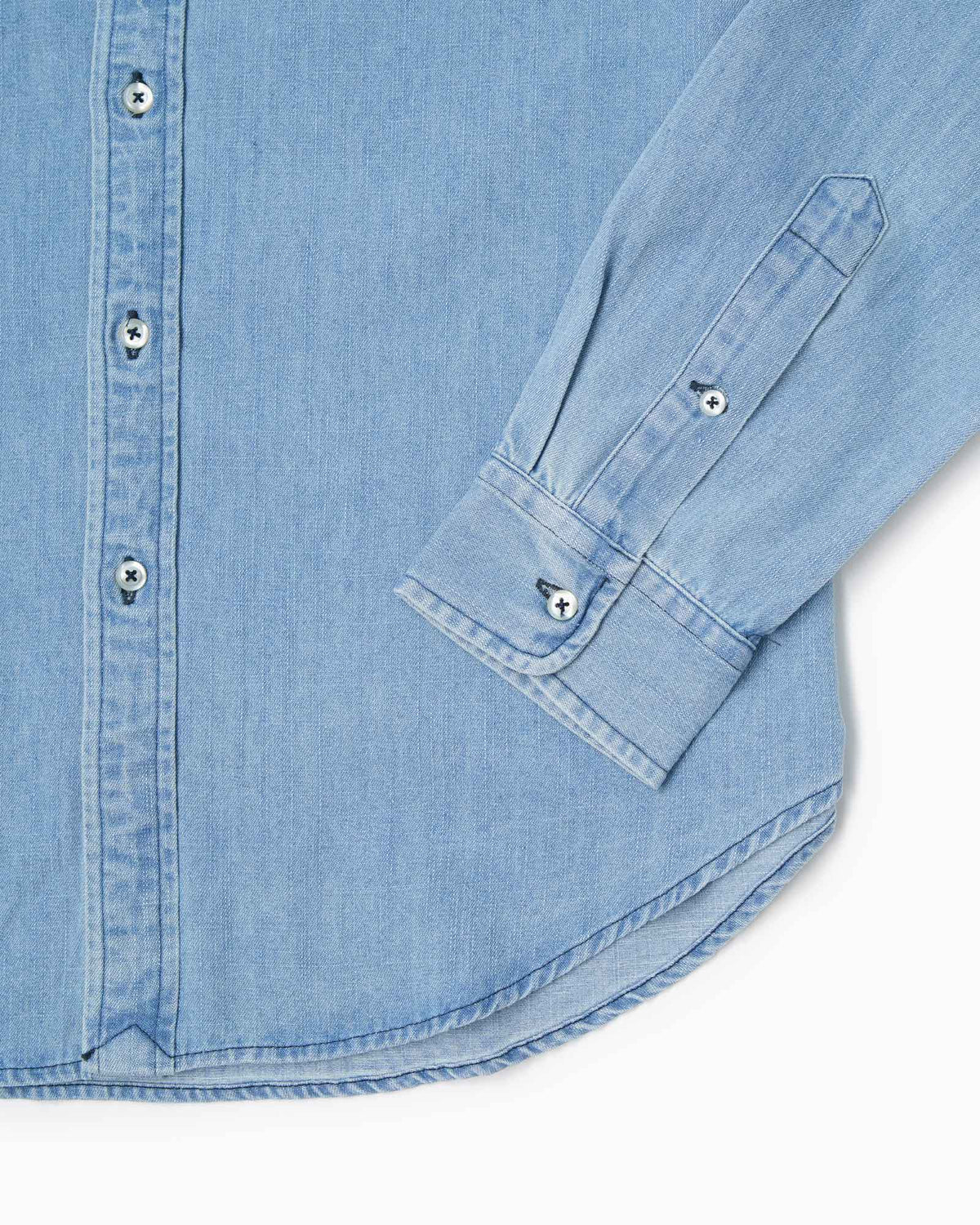 Paropé - Camicia Botton Down - Denim Chiaro