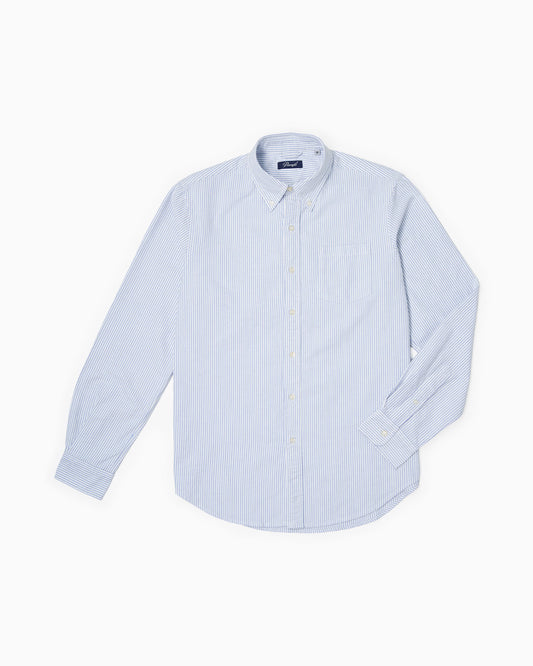 Paropé - Camicia Botton Down - Oxford righe blu