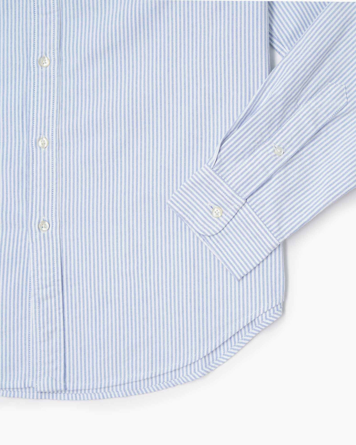 Paropé - Camicia Botton Down - Oxford righe blu
