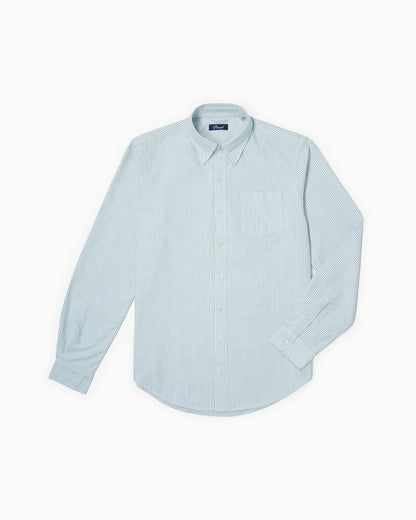 Paropé - Camicia Botton Down - Oxford righe verdi