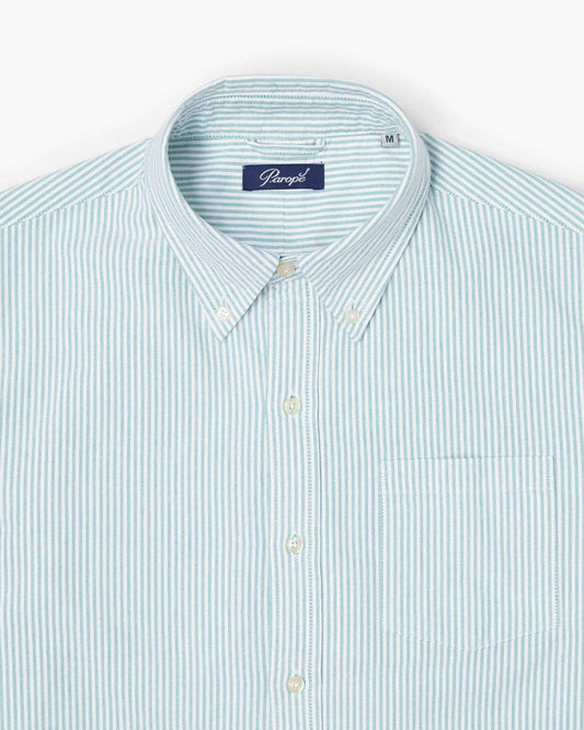Paropé - Camicia Botton Down - Oxford righe verdi