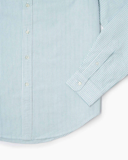 Paropé - Camicia Botton Down - Oxford righe verdi