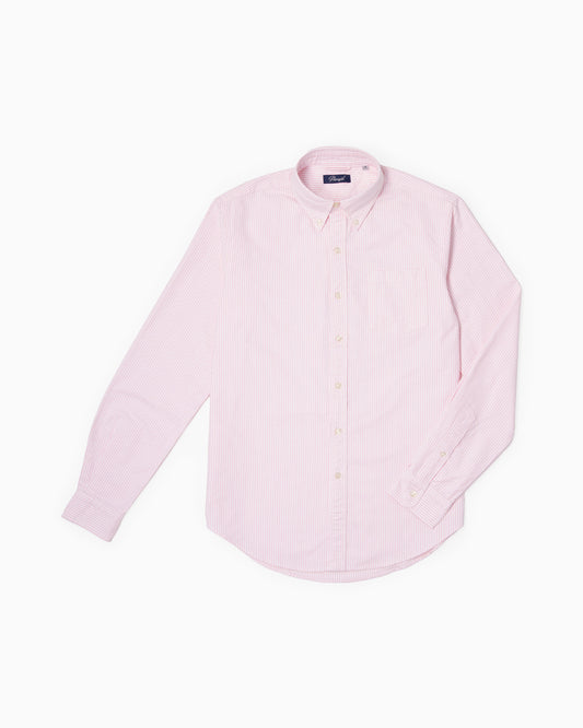 Paropé - Camicia Botton Down - Oxford righe rosa
