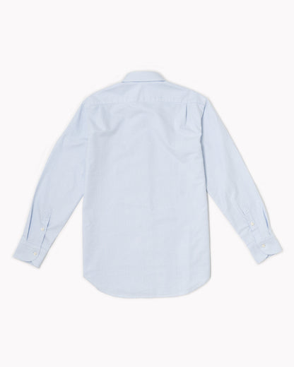 Essential Button-Down Shirt  - White/Light Blue Stripes