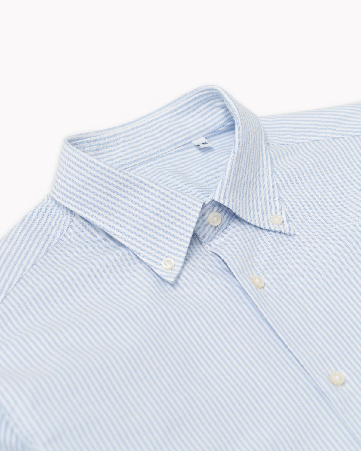 Essential Button-Down Shirt  - White/Light Blue Stripes