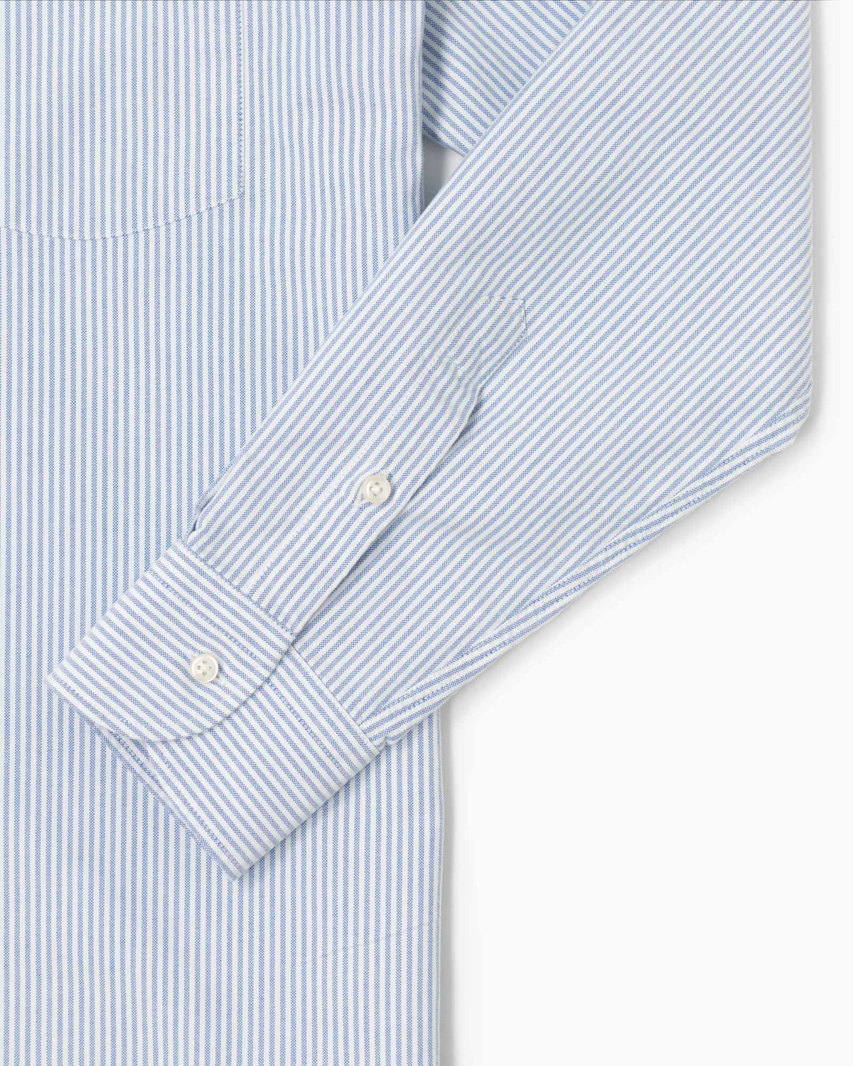 Essential Button-Down Shirt  - White/Blue Stripes