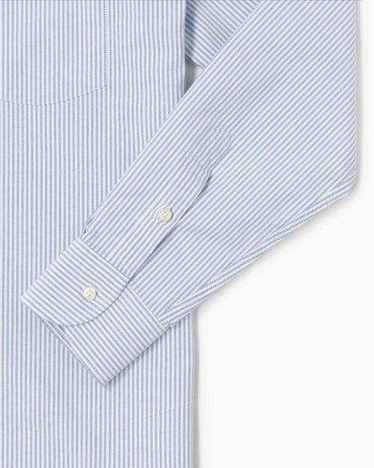 Essential Button-Down Shirt  - White/Blue Stripes