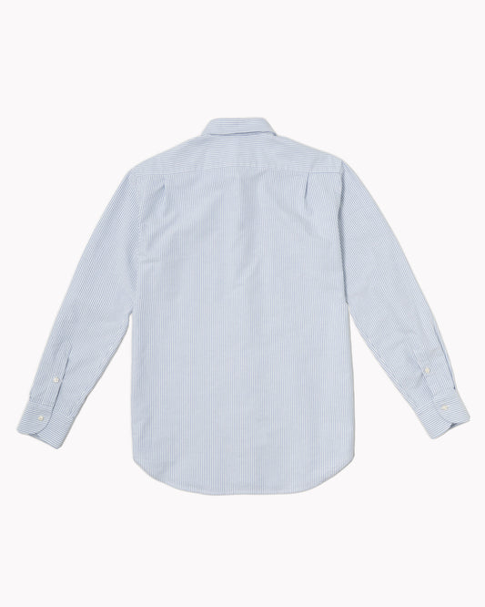 Essential Button-Down Shirt  - White/Blue Stripes