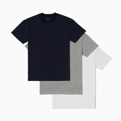 3 T-Shirts Pack - Blue/Grey/White