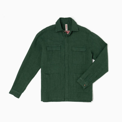 Overshirt Catcher 100% lino - Verde Bosco