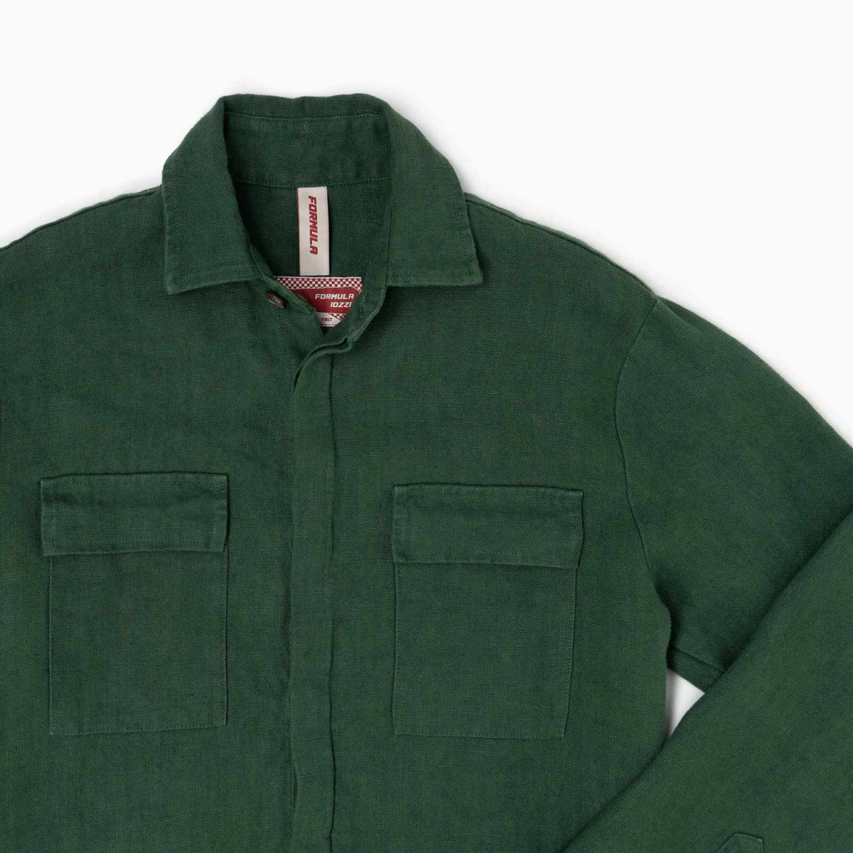 Overshirt Catcher 100% lino - Verde Bosco