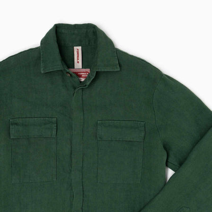 Overshirt Catcher 100% lino - Verde Bosco