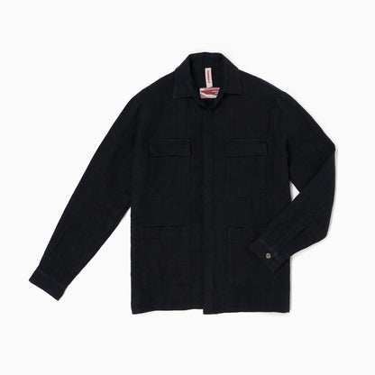 Overshirt Catcher 100% lino - Dark Blu