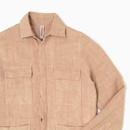 Overshirt Catcher 100% lino - Sabbia