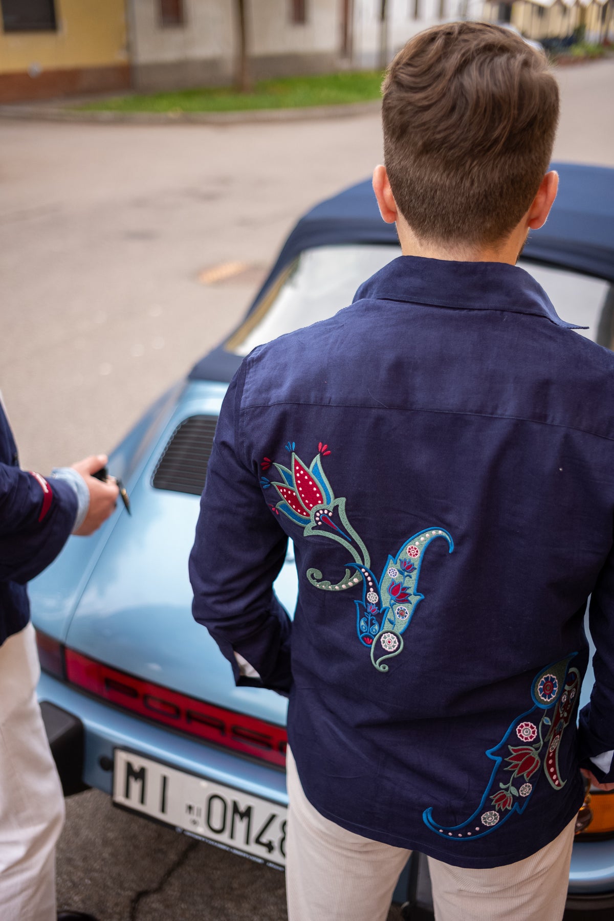 Overshirt Catcher Paisley - Velluto blu