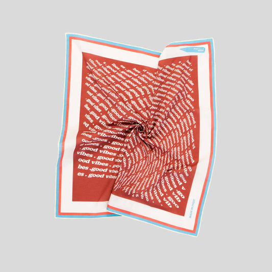 Good Vibes Bandana - Brick Red